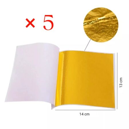 Gold Leaf Foil Paper - 5 pieces