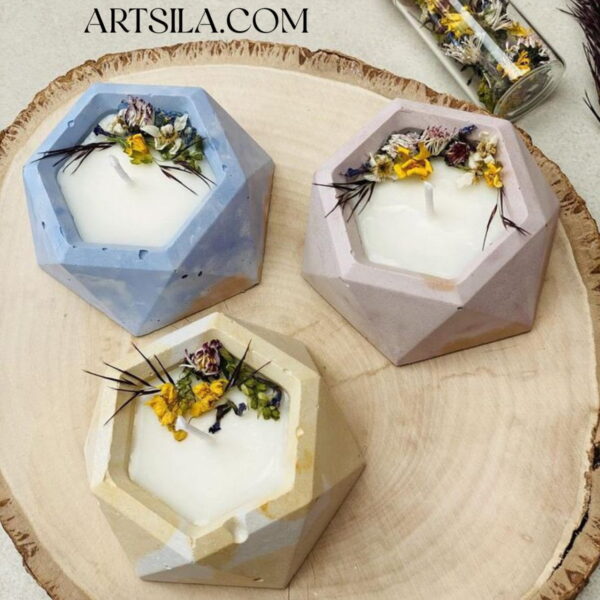 Mini Hexagone Candle Holder Mold