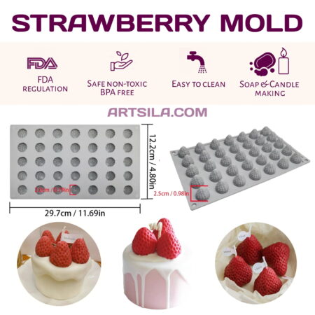 35 Cavities Mini Strawberry Mold