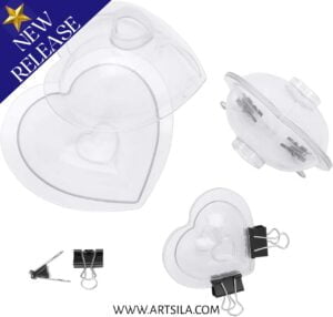 3 Set Heart Shape Acrylic Candle Mold - Image 5