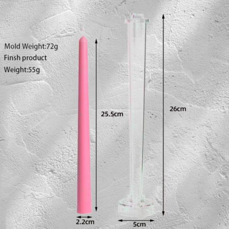 26cm high Acrylic Taper Candle Mold - Image 2