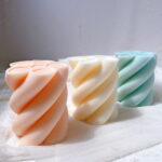 Big Ribbed Swirl Twisted Candle Mold