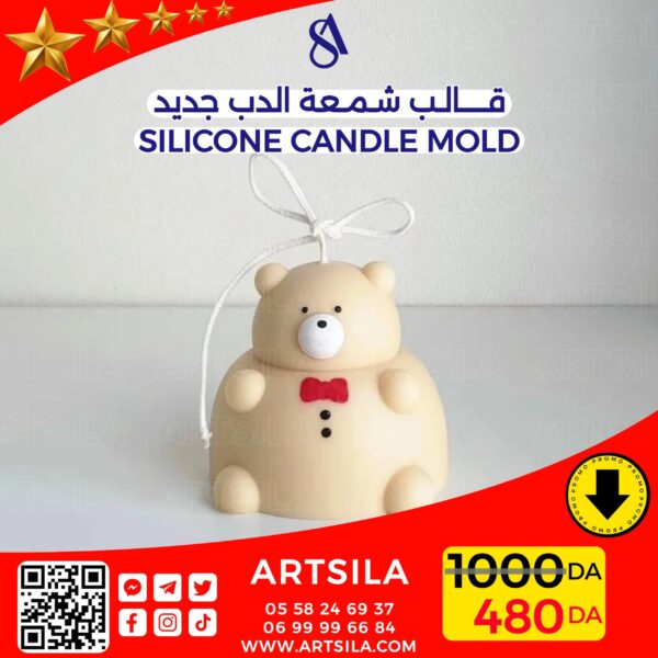 Big Size New Cute Bear Candle Mold