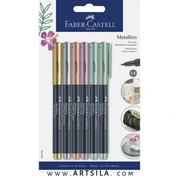 METALLIC MULTI-SURFACE MARKER BLISTER OF 6 PIECES