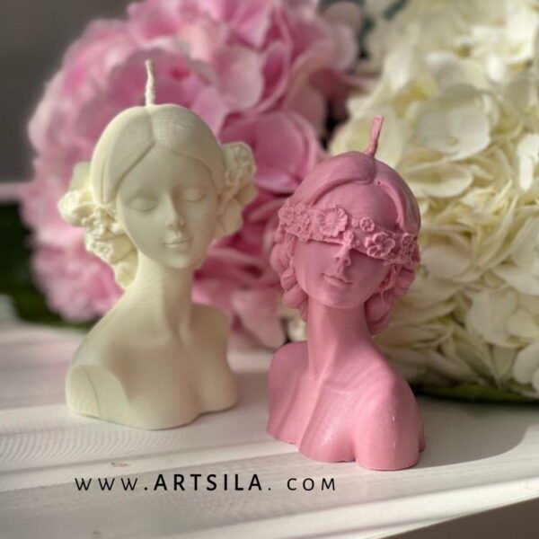 Candle Silicone Mold Beauty Body Shy Blindfolded