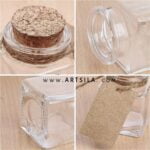 Square Glass Treat Jar with Cork Top - Image 6