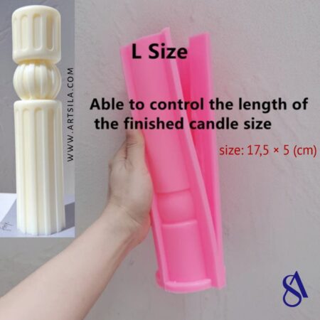Stripe Pillar Candles Mold - big