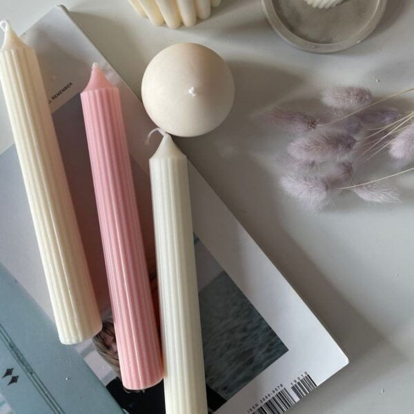 Stripe Pillar Candles Mold