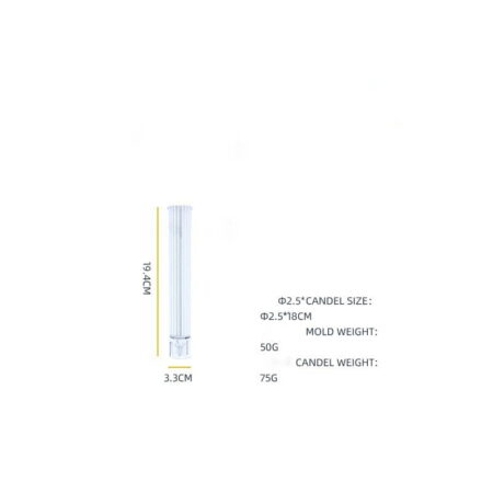 Stripe Pillar Candles Mold - 19.4 cm x 3.3 cm