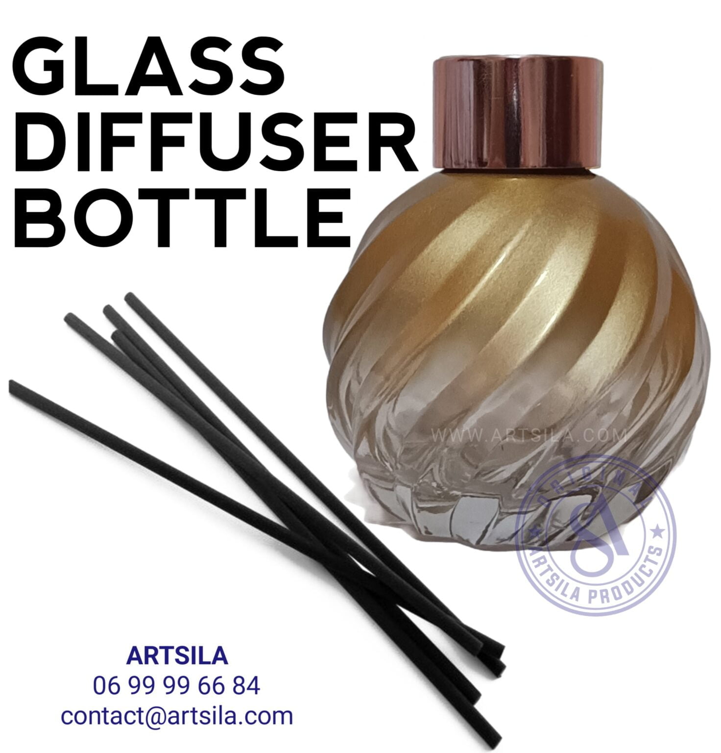 Square Glass Diffuser Bottle – Artsila