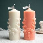 Flower Carved Cylindrical Candle Mold - Image 3