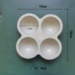 4 Cell Silicone Mold Half Sphere - Image 7