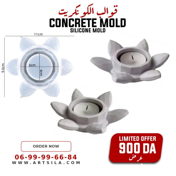 Rose Shape Candle Holder Mold