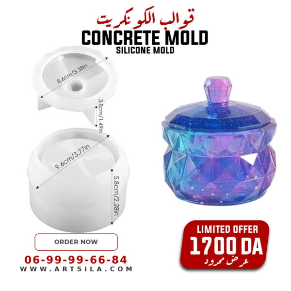 Crystal Round Storage Box Mold