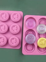 6 Holes Round Bee Pattern Silicone Mould - Image 4
