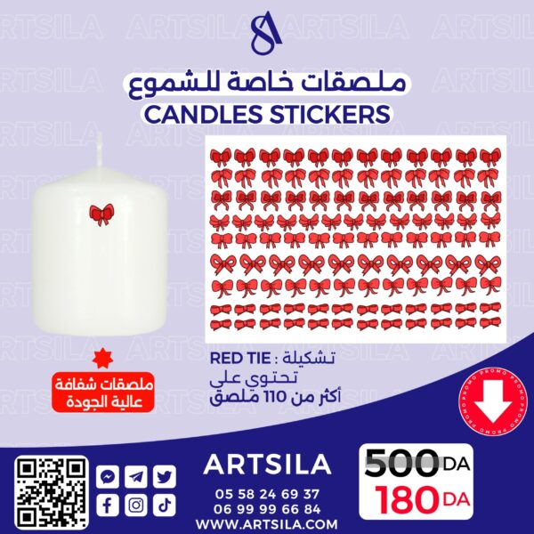 RED TIE Transparent Stickers
