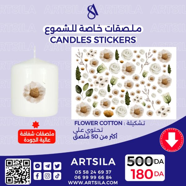 FLOWER COTTON Transparent Stickers