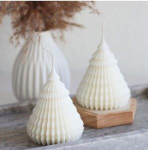 Ribbed Christmas Tree Candle Mold - Image 2