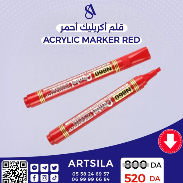 acrylic marker red
