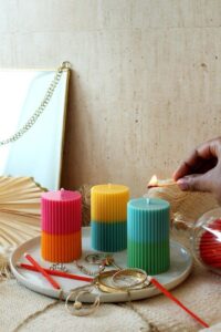 STRIPE PILLAR CANDLE MOLD - Image 3
