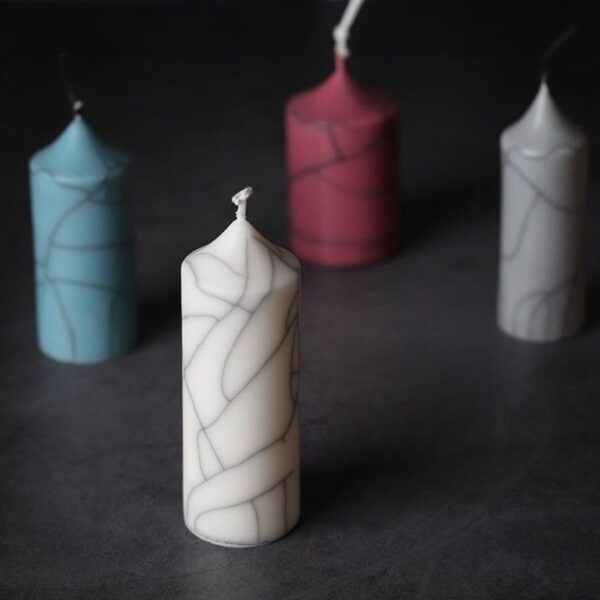 Silicone pillar candle 16 cm × 5 cm