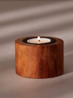 حامل الشموع الخشبي - Image 3