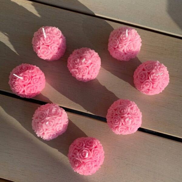 SMALL ROUND ROSE CANDLD MOLD