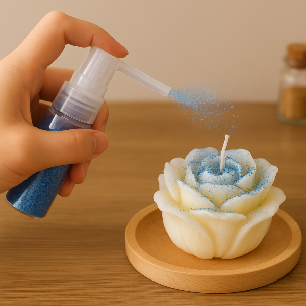 بخاخ بودرة لتزيين الشموع حجم صغير