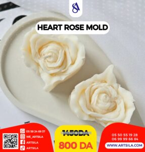 HEART ROSE CANDLE MOLD - Image 2
