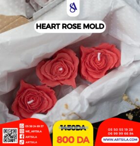 HEART ROSE CANDLE MOLD - Image 4