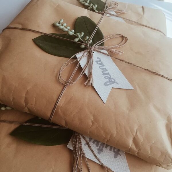 ورق تغليف بني 100 قطعة