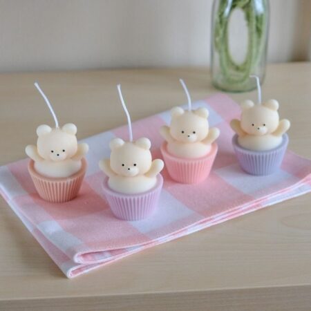 TEDDY CUPCAKE CANDLE MOLD