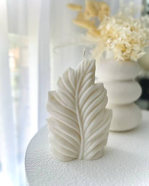 Small Luxury Palm Leaf Candle Mold