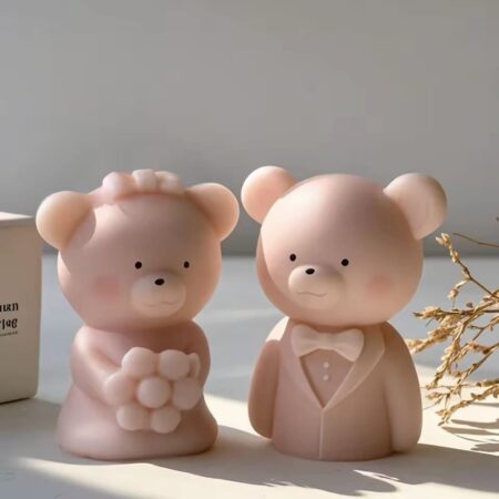 TEDDY COUPLE CANDLE MOLD