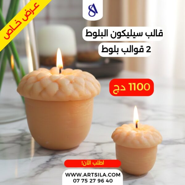 قالبي سيليكون البلوط (حجم كبير وصغير)